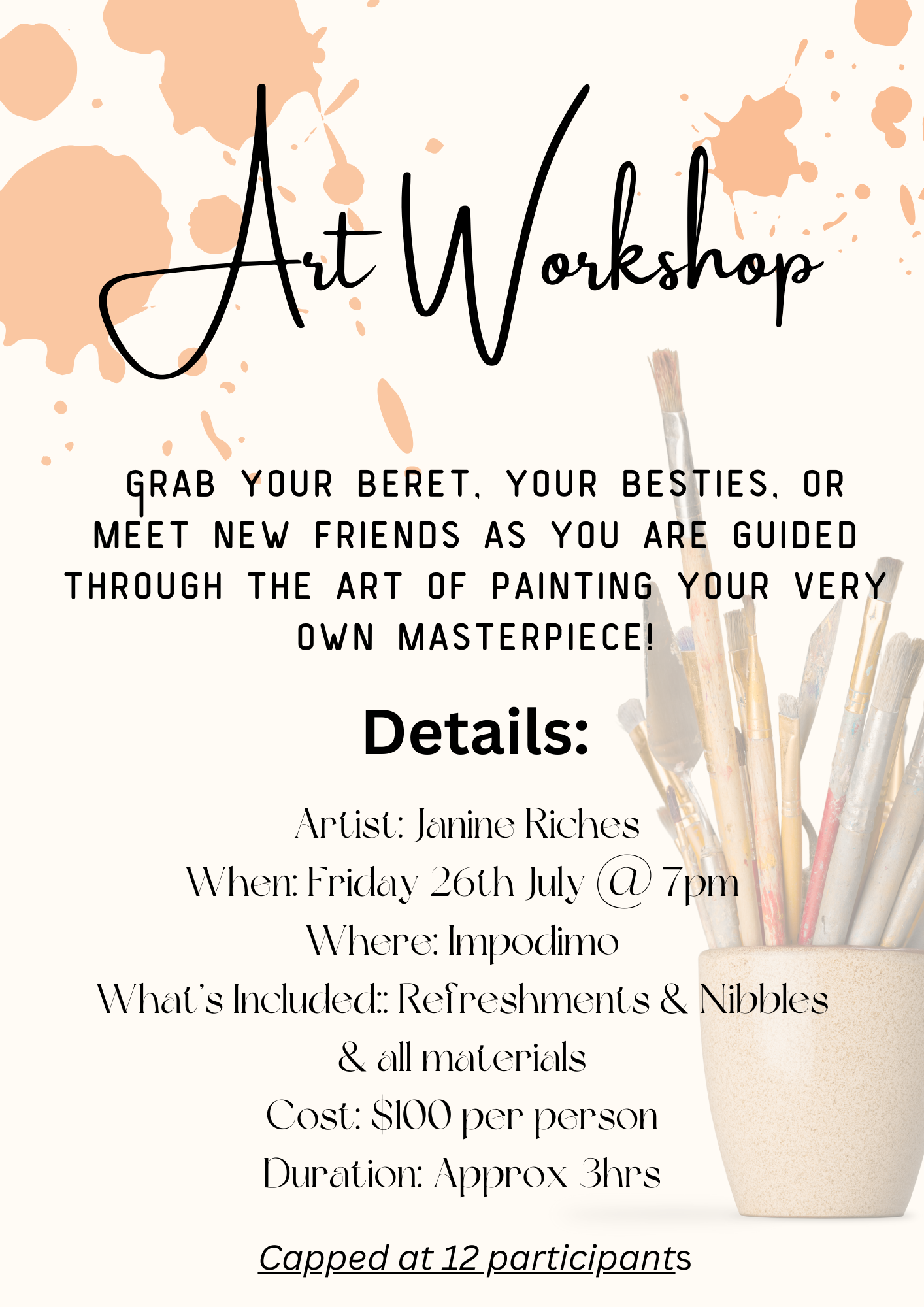 An Evening of Art - 26th July Workshop