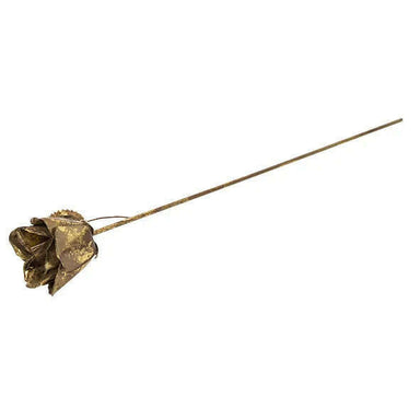 Impodimo Living & Giving:Aged Gold Metal Rose Bud:French Country Collections