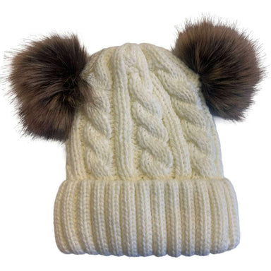 Impodimo Living & Giving:Cable Toddler Beanie - White:Greenwood Designs