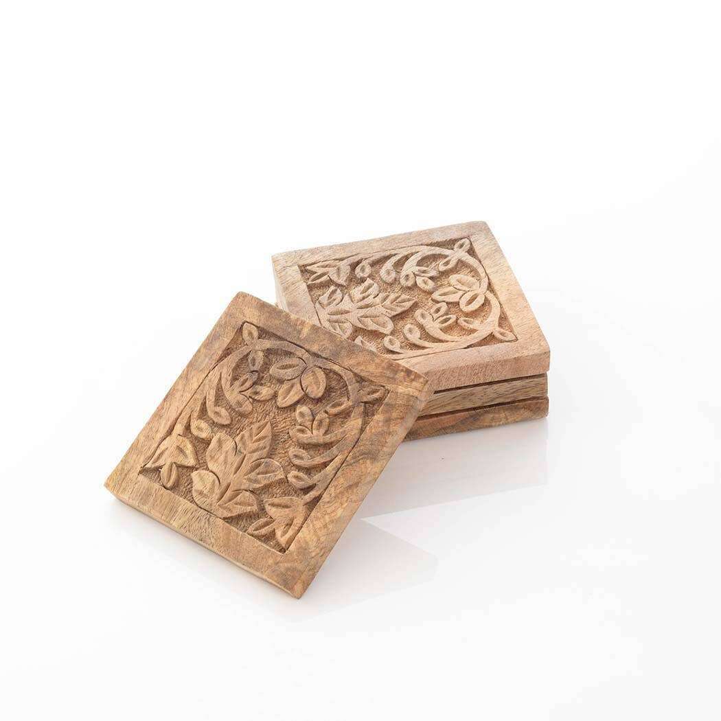 Impodimo Living & Giving:Carved Timber Coasters:CLINQ