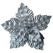Impodimo Living & Giving:Clip On Poinsettia - Crinkle Silver:Swing Gifts