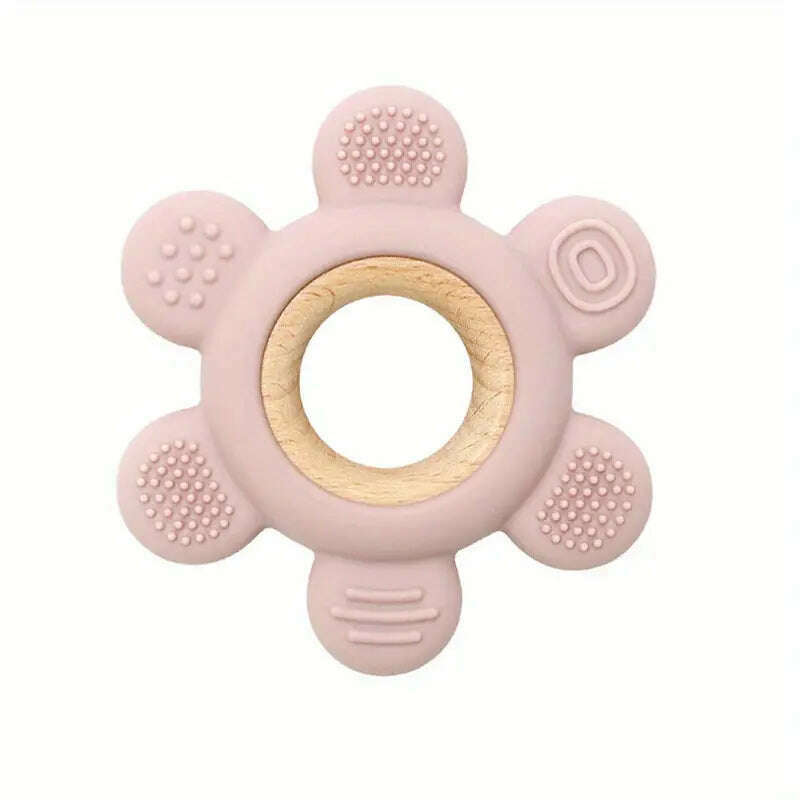 Impodimo Living & Giving:Flower Teether Ring:Swing Gifts:Blush