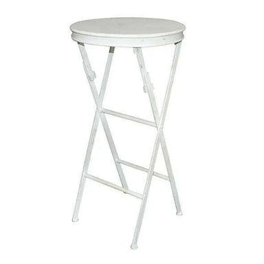 Impodimo Living & Giving:Folding Side Table Tall White:French Country Collections