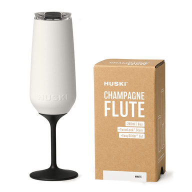 Impodimo Living & Giving:Huski Champagne Flute - White:Huski