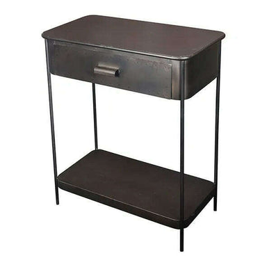 Impodimo Living & Giving:Iron Side Table With Drawer:French Country Collections