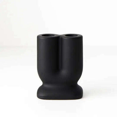 Impodimo Living & Giving:Isobel Candle Holder - 2 candles:Floral:Black