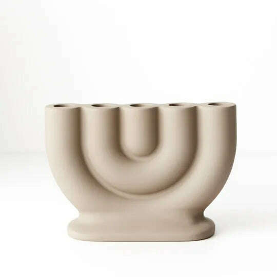 Impodimo Living & Giving:Isobel Candle Holder:Floral:Sand