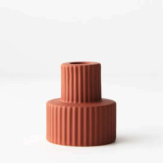 Impodimo Living & Giving:Palina Candle Holder:Floral:Terracotta