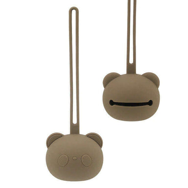 Impodimo Living & Giving:Panda Face Silicone Pacifier Holder - Beige:Swing Gifts