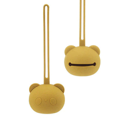 Impodimo Living & Giving:Panda Face Silicone Pacifier Holder - Mustard:Swing Gifts