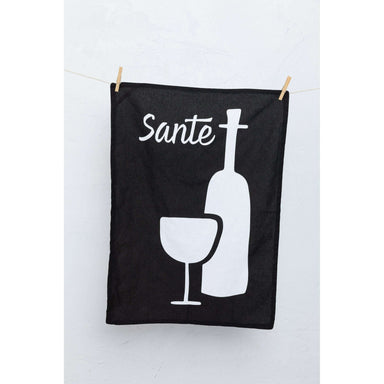 Impodimo Living & Giving:Sante Tea Towel - Black/White:Holiday Trading & Co