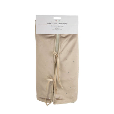 Impodimo Living & Giving:Velvet & Diamonte Champagne Tree Skirt:Swing Gifts