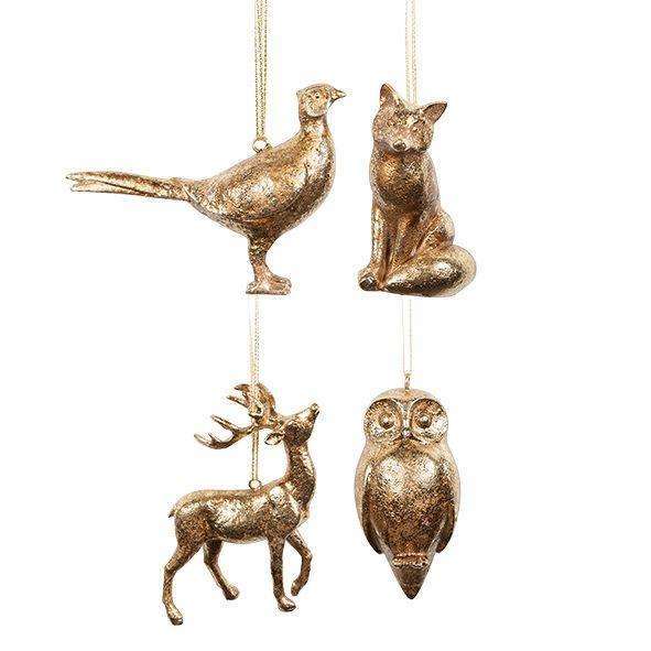 French Country - Gold Owl, Fox, Reindeer or Pheasant