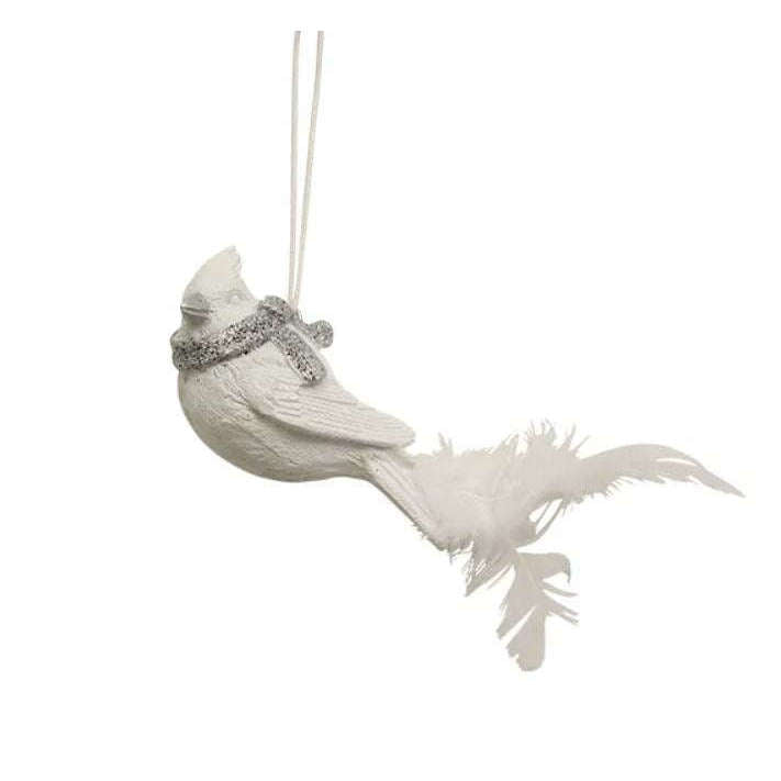Bird with Silver Scarf Hanging Decoration