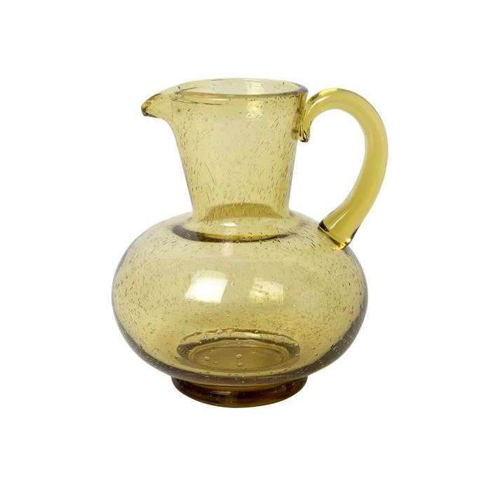 Yardley Glass Amber Pitcher Vase - Medium