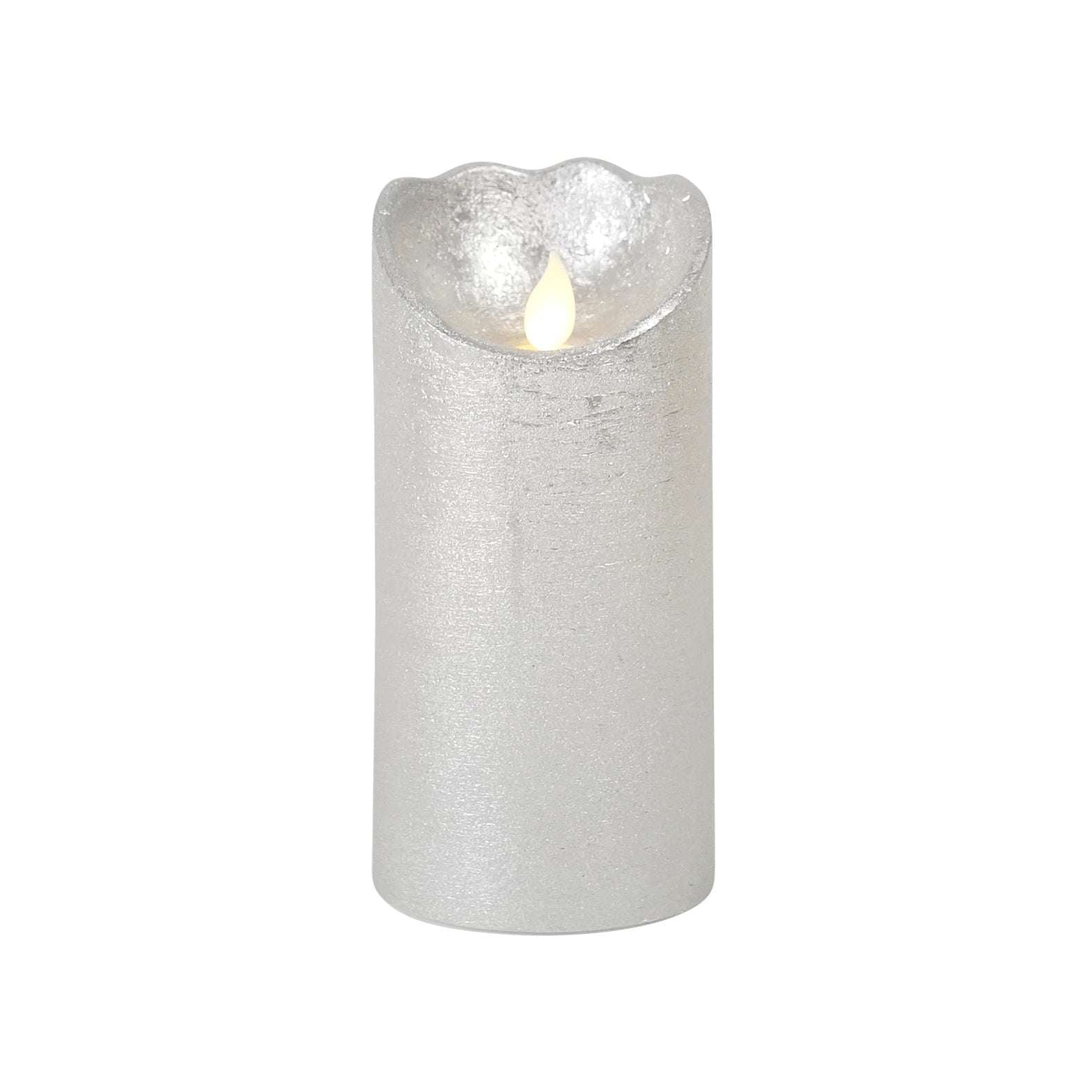 Beacon Silver LED Wax Pillar