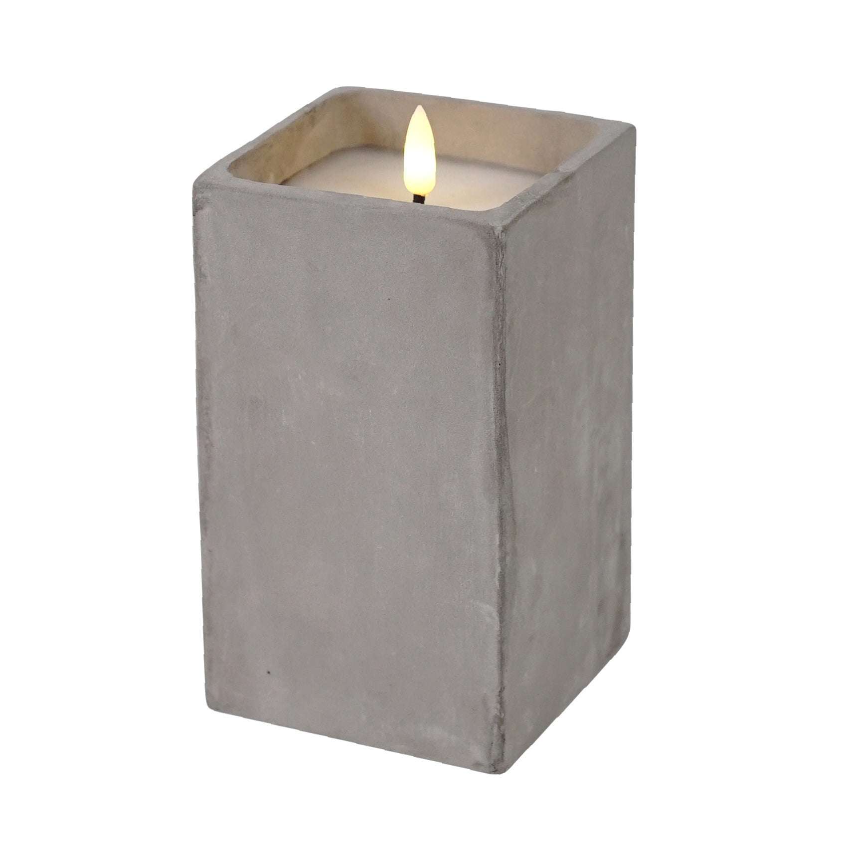 Que LED Cement Candle