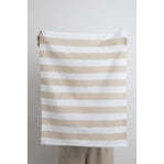 Impodimo Living & Giving:Cafe Stripe Tea Towel:Holiday Trading & Co:Natural And White